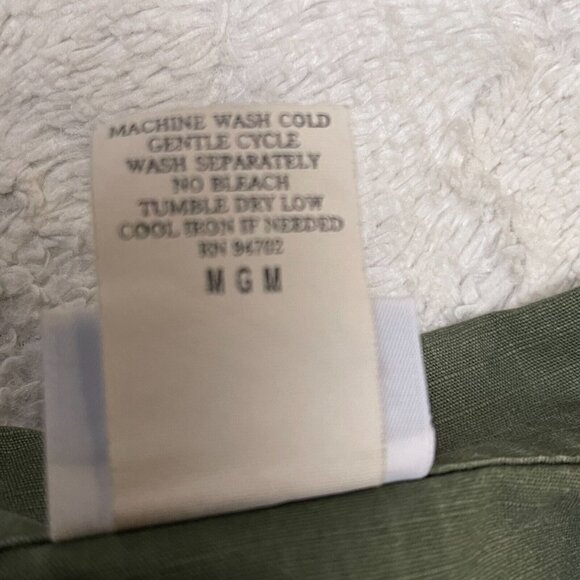 Cotton Studio Womens Zip Up Shirt Jacket Large Green Long Sleeve Lightweight USA - Picture 4 of 8